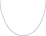 Lafonn Platinum Bonded Sterling Silver Rolo Chain Necklace