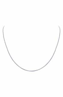 Platinum Bonded Sterling Silver Rolo Chain Necklace