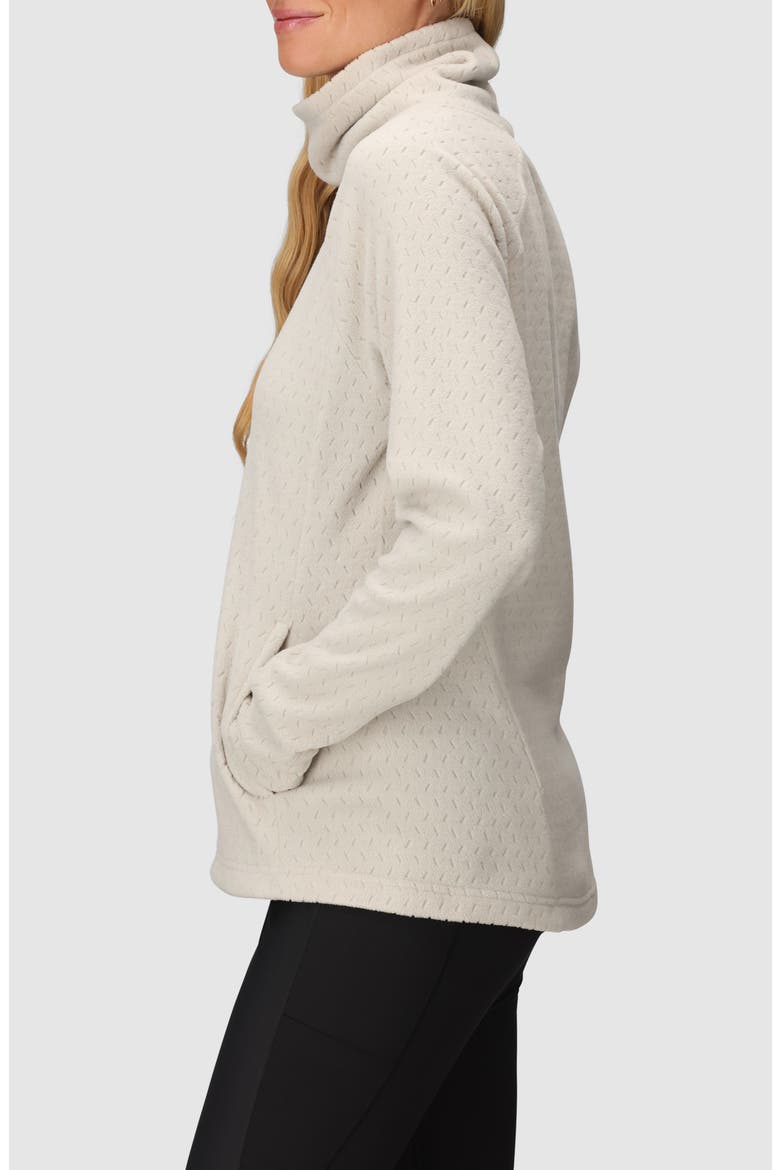 Trail Mix XT Fleece Cowl Neck Top, Alternate, color, OYSTER