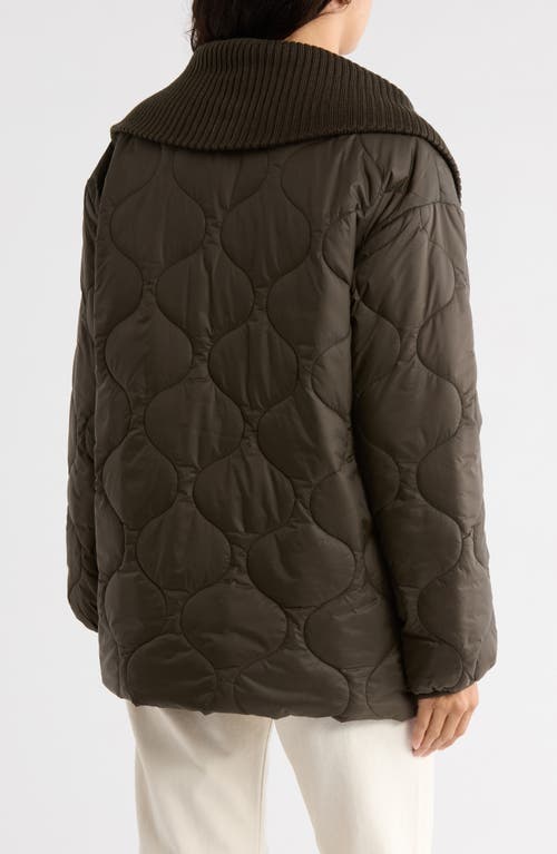 Lucky Brand Reversible Quilted Jacket In Green