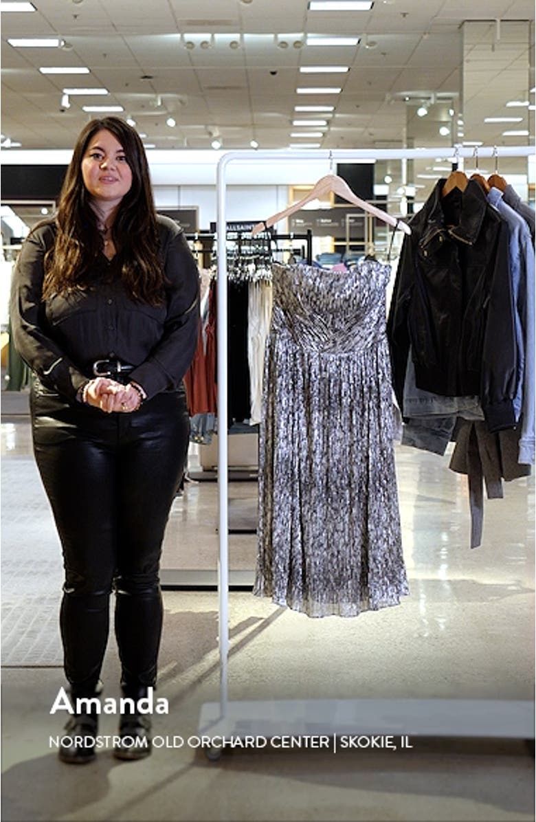Nadine Metallic Strapless Fit & Flare Cocktail Dress, sales video thumbnail