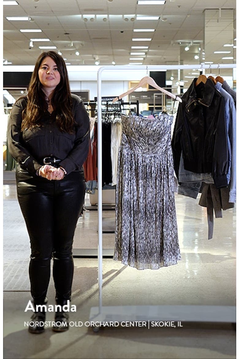 Nadine Metallic Strapless Fit & Flare Cocktail Dress video
