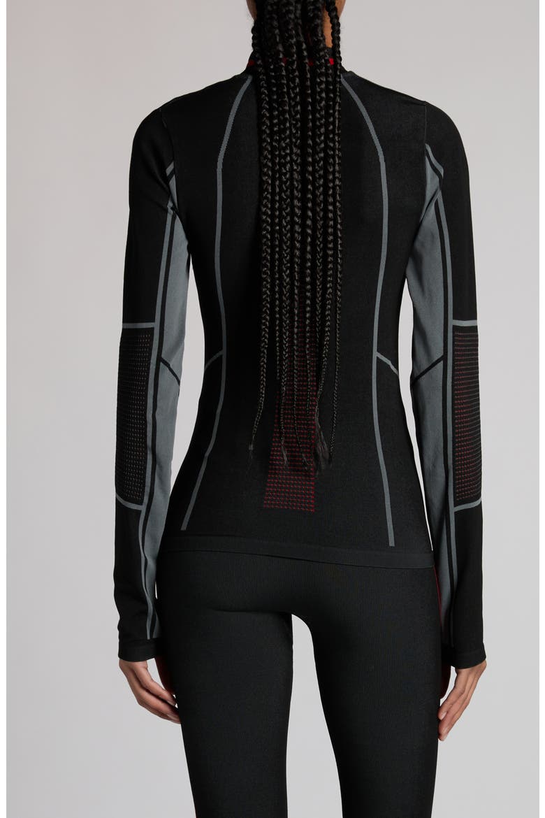 Long Sleeve Active T-Shirt, Alternate, color, BLACK