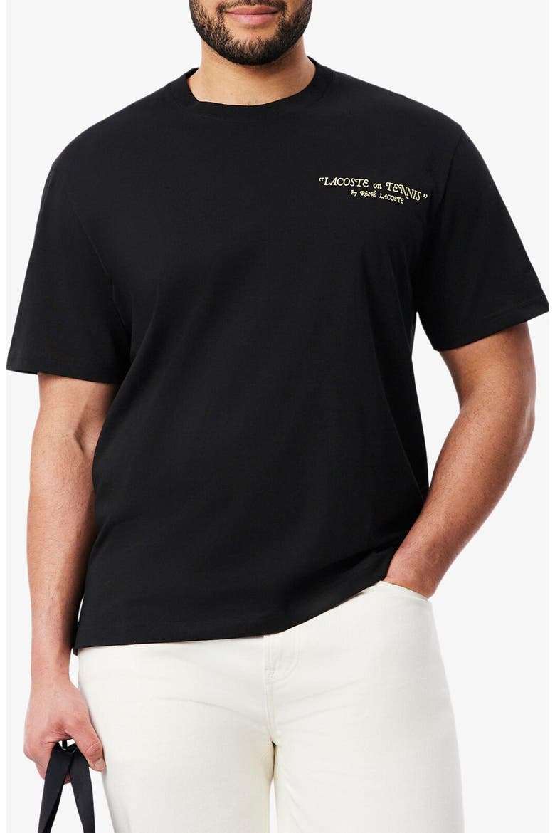 Core Originals Embroidered Cotton Graphic T-Shirt, Main, color, BLACK