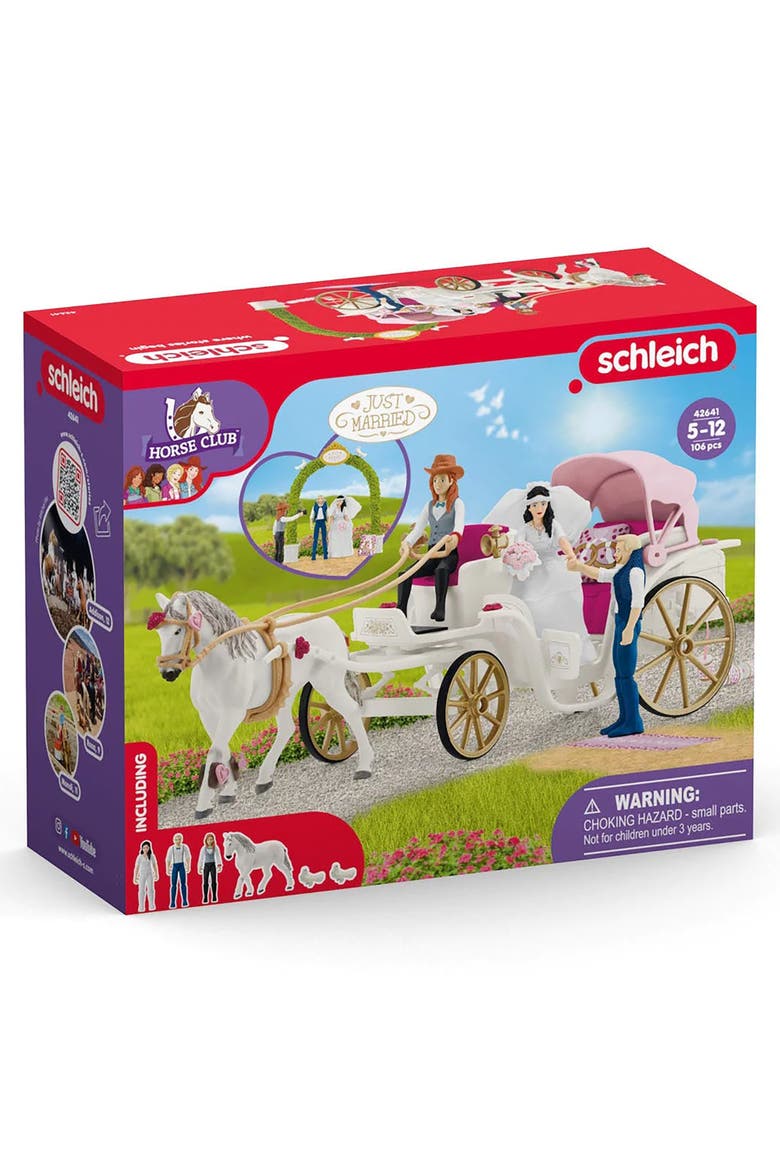 Horse Club Wedding Carriage Horse Figurine, Alternate, color, Multicolored