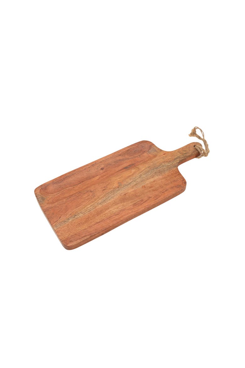 Handmade Acacia Wood Chopping Board with Handle, Main, color, Natural Wood