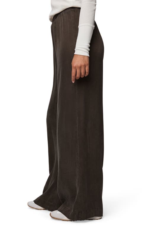 Splendid Serena Satin Pull-on Pants In Brown