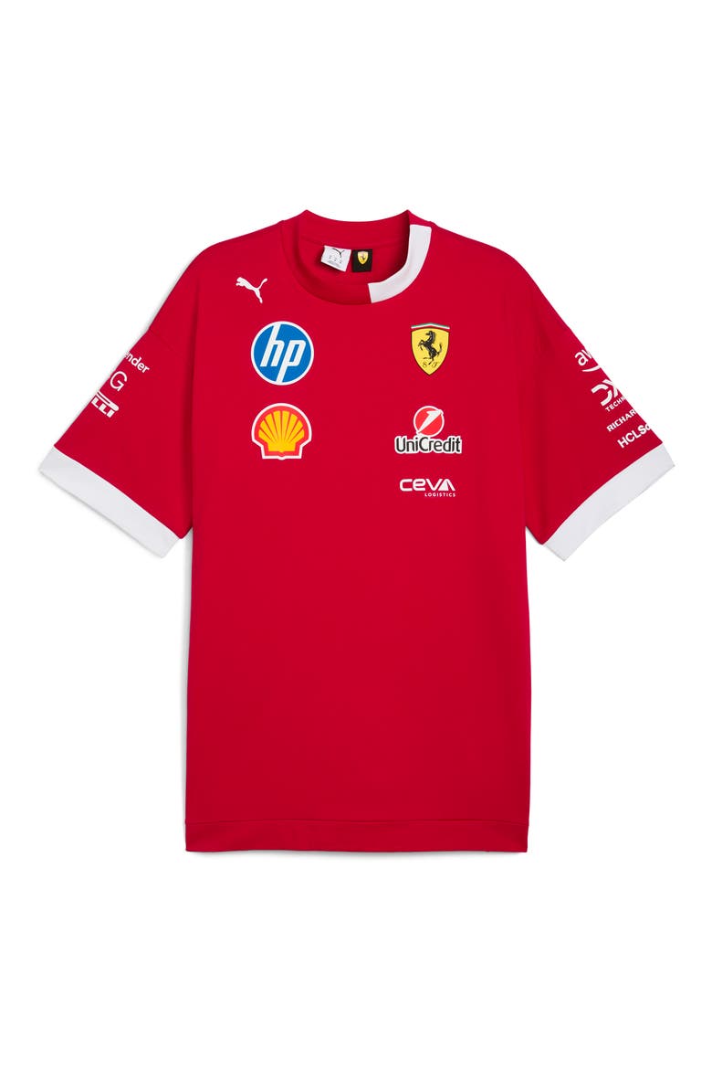 x 2025 Scuderia Ferrari HP Driver T-Shirt, Alternate, color, DARK CHERRY
