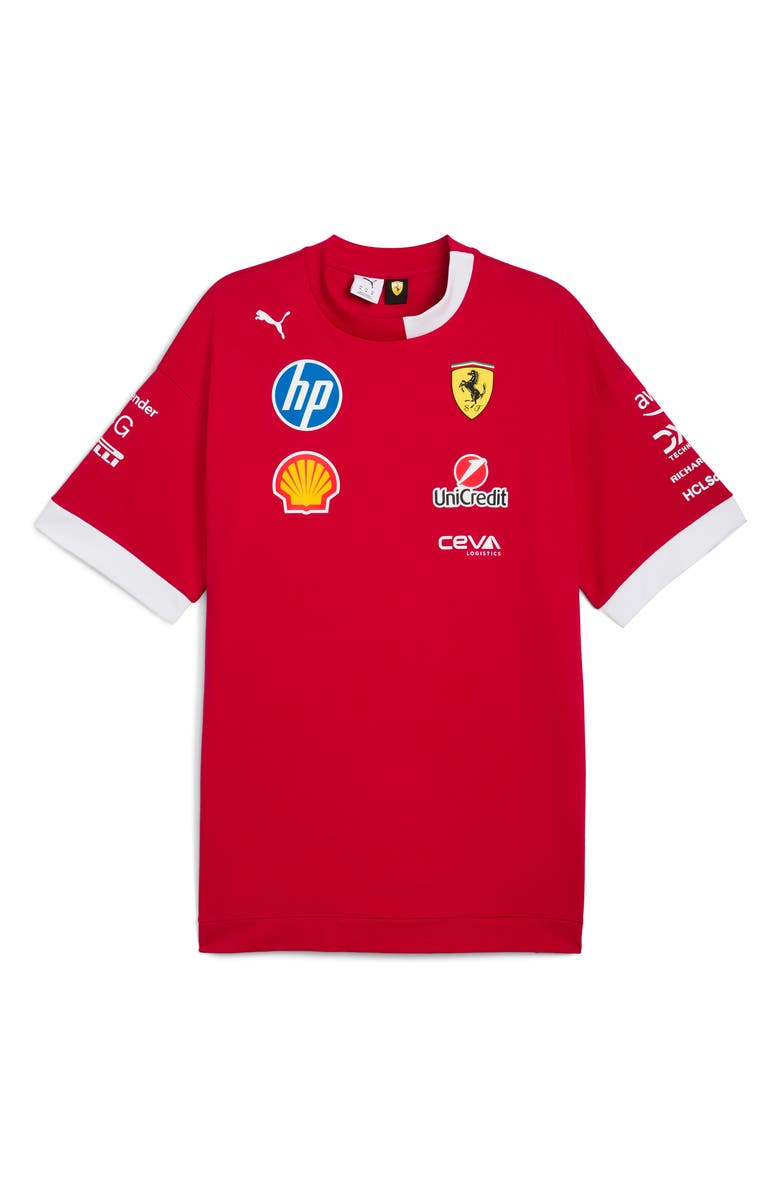 PUMA x 2025 Scuderia Ferrari HP Driver T-Shirt, Alternate, color, Dark Cherry