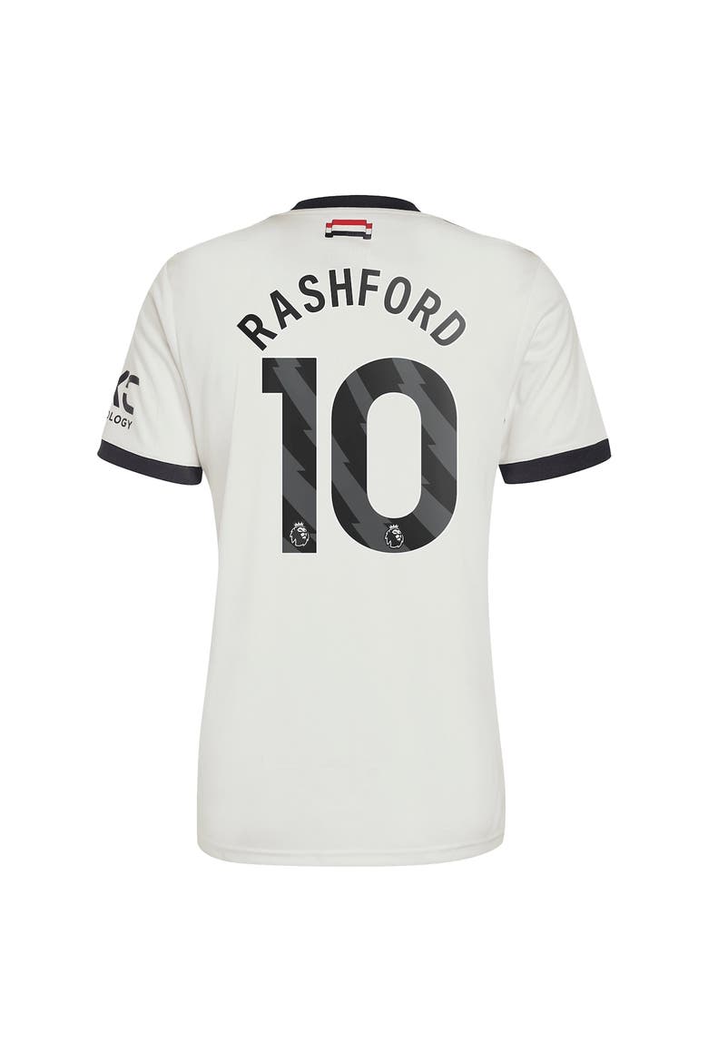 Men's adidas Originals Marcus Rashford Cream Manchester United 2024/25 Third Replica Jersey, Alternate, color, Cream