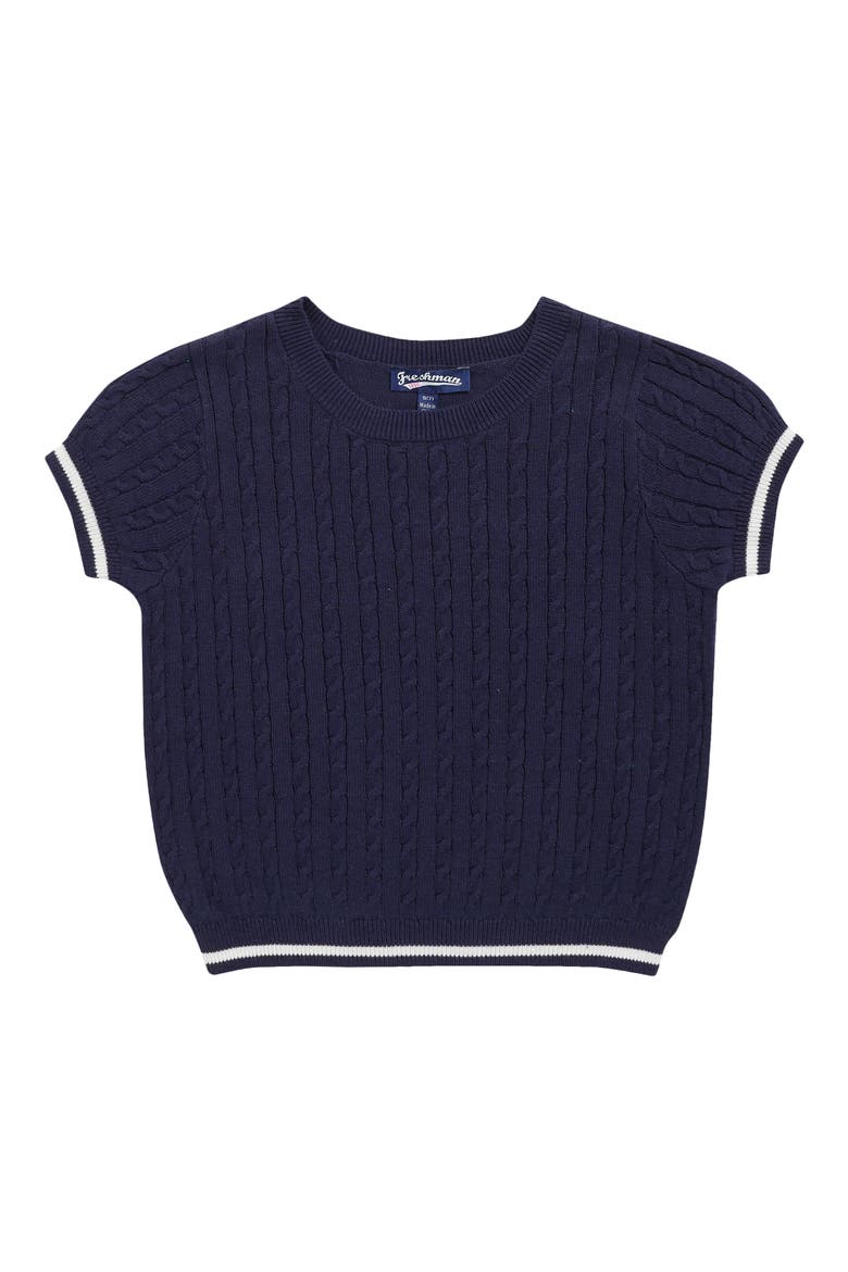 Kids' Short Sleeve Sweater, Main, color, EVENING BLUE