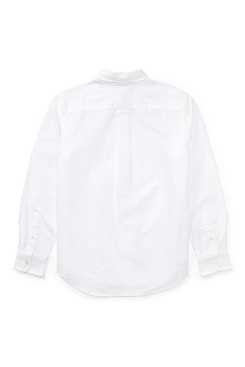 Kids' Oxford Cotton Button-Down Shirt, Alternate, color, WHITE