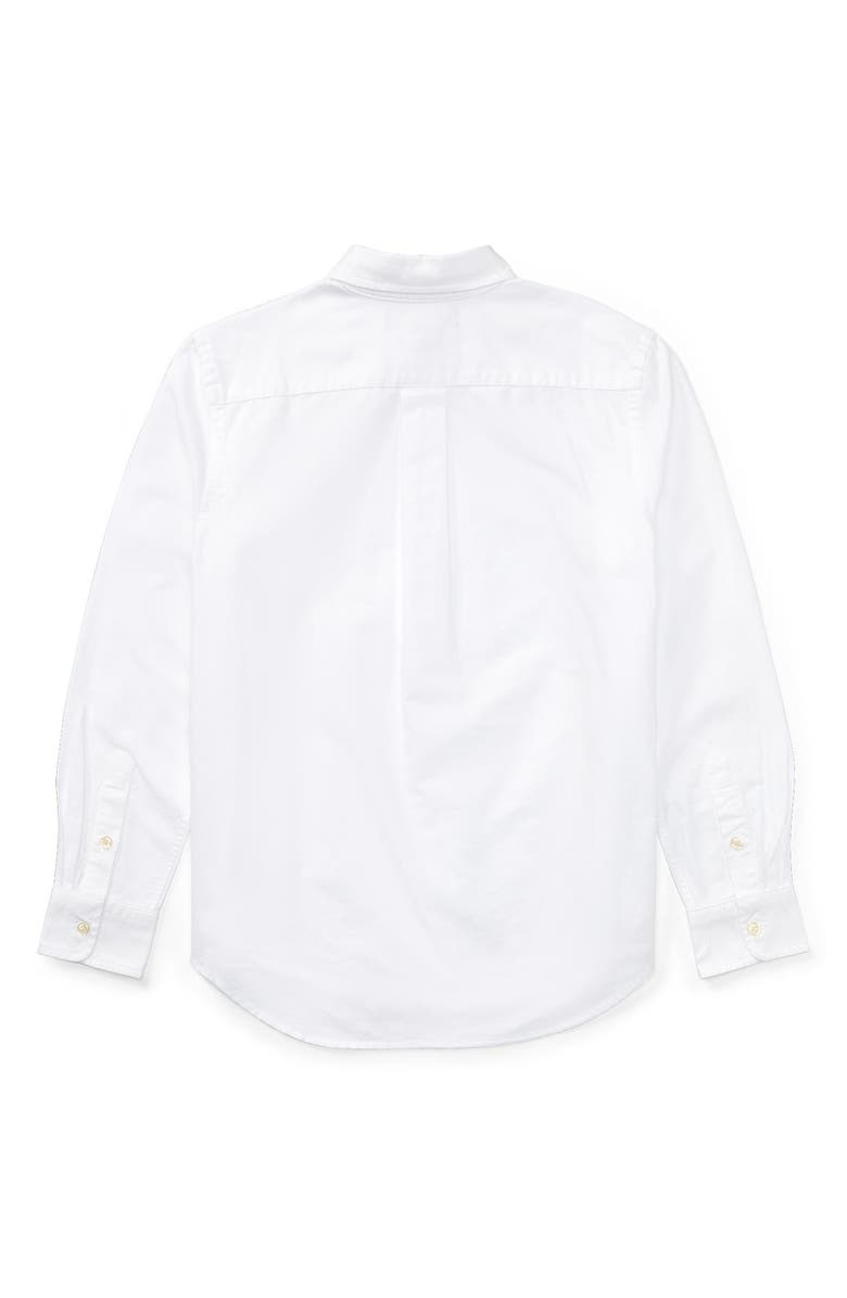 Polo Ralph Lauren Kids' Oxford Cotton Button-Down Shirt, Alternate, color, White