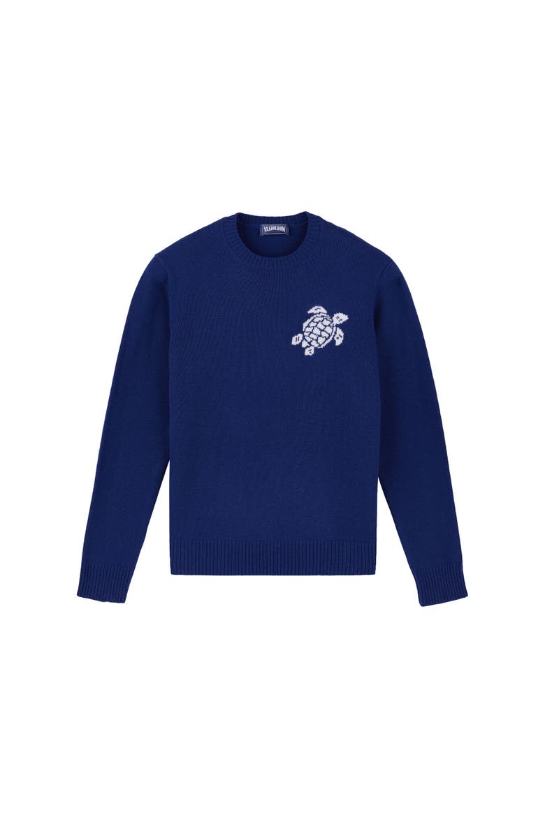 Men's Wool Cashmere Turtle Sweater, Alternate, color, PURPLE BLUE