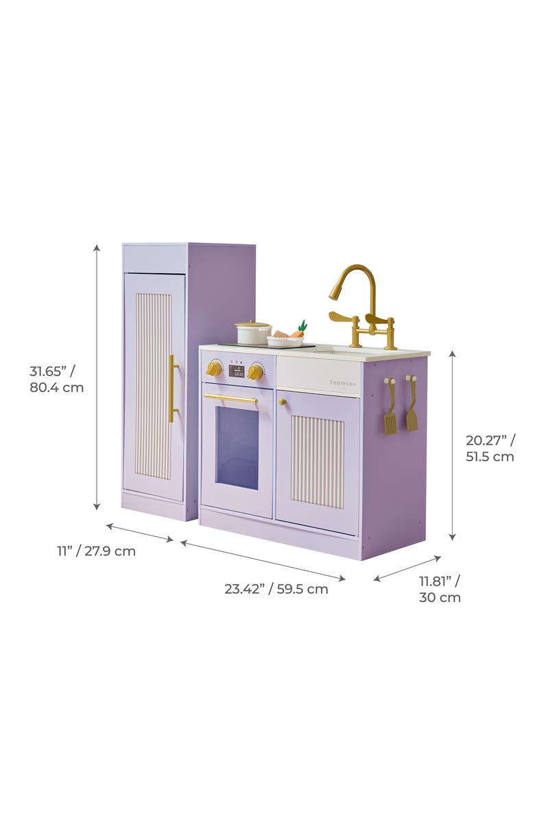 Teamson Kids Little Chef Chester Play Kitchen & Accessories, Alternate, color, Purple