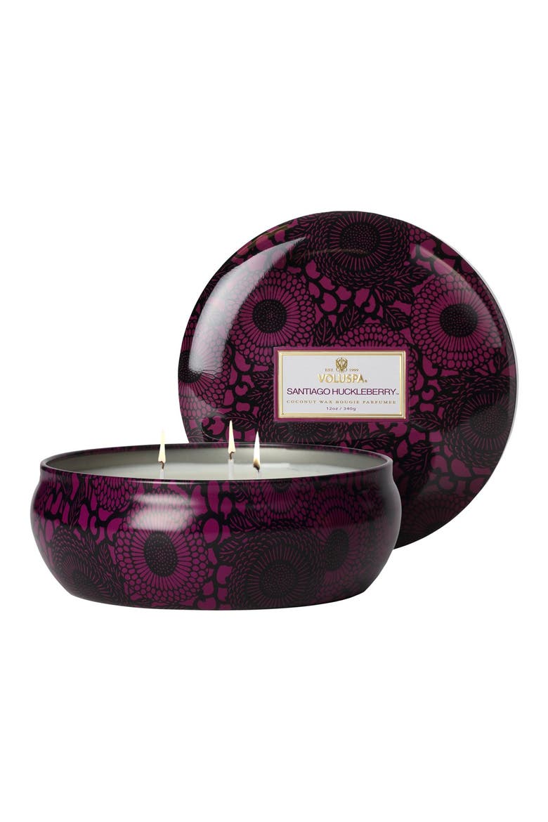 'Japonica - Santiago Huckleberry' Three-Wick Candle, Main, color, NO COLOR