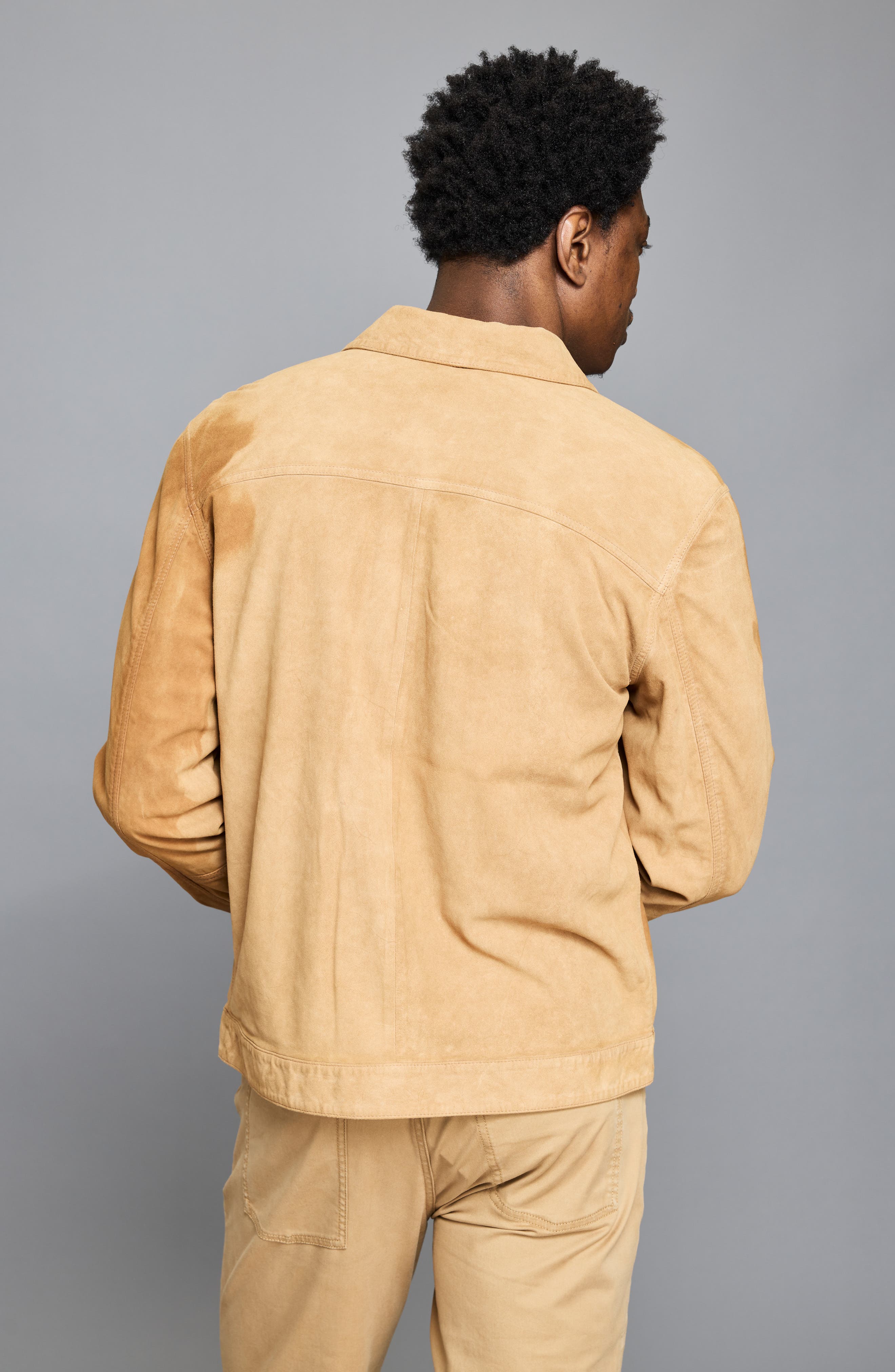 Billy Reid Waxed Suede Trucker Jacket — фото 8