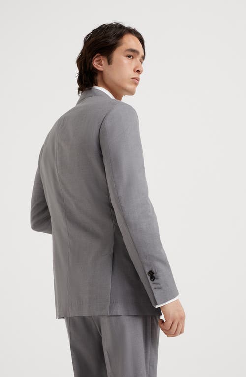 Brunello Cucinelli Single-breasted Suit Blazer In Gray