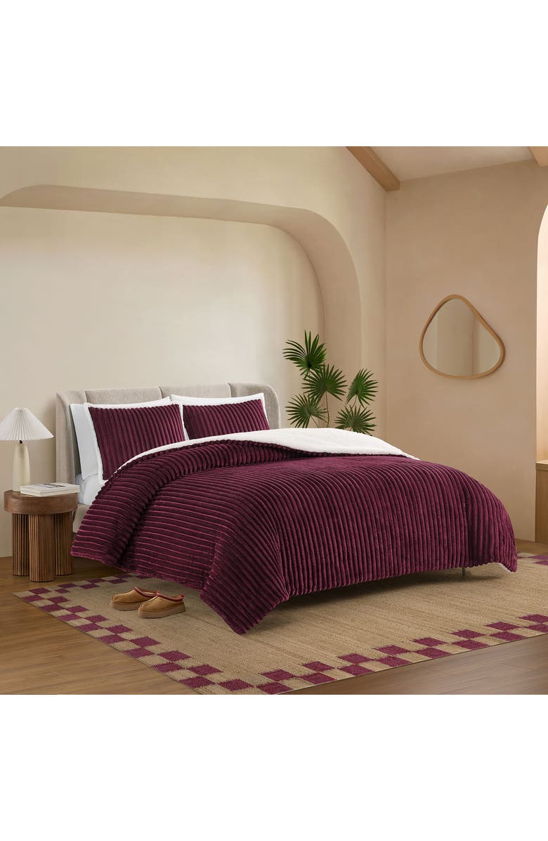UGG<sup>®</sup> Avery Rib Comforter & Shams Set, Alternate, color, Wild Grape