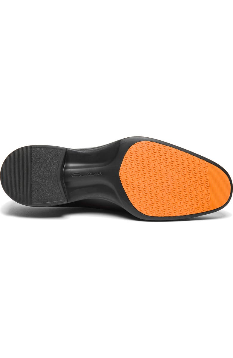 Santoni Plain Toe Leather Derby, Alternate, color, Dark Brown