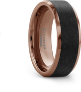 Larson Jewelers Ferros Tungsten Polished Beveled Ring