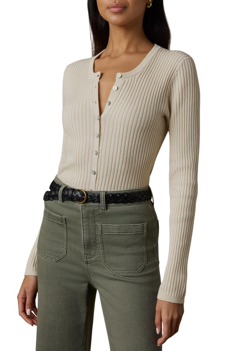 Faherty Miramar Linen & Organic Cotton Cardigan, Main, color, Summer Sand