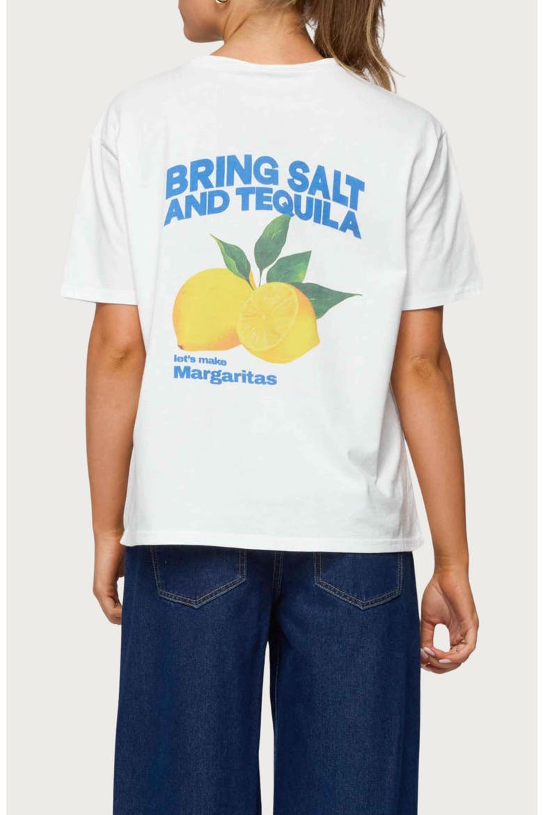 Let's Make Margaritas Oversize Cotton Graphic T-Shirt, Alternate, color, WHITE