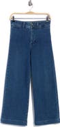 Faherty Stretch Terry High Waist Ankle Wide Leg Jeans