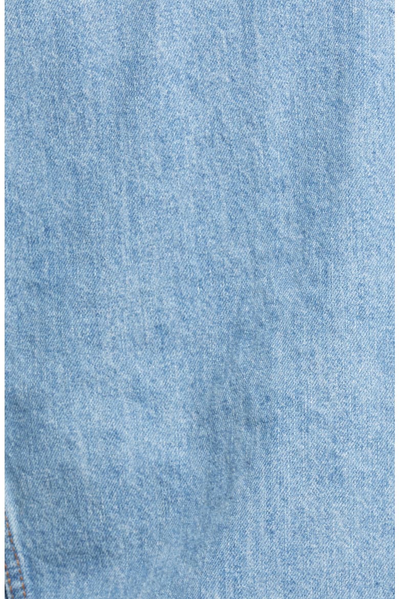 Oversize Raw Hem Denim Jacket, Alternate, color, MID DENIM