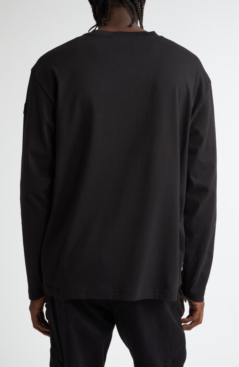 Moncler Logo Long Sleeve Cotton Graphic T-Shirt, Alternate, color,