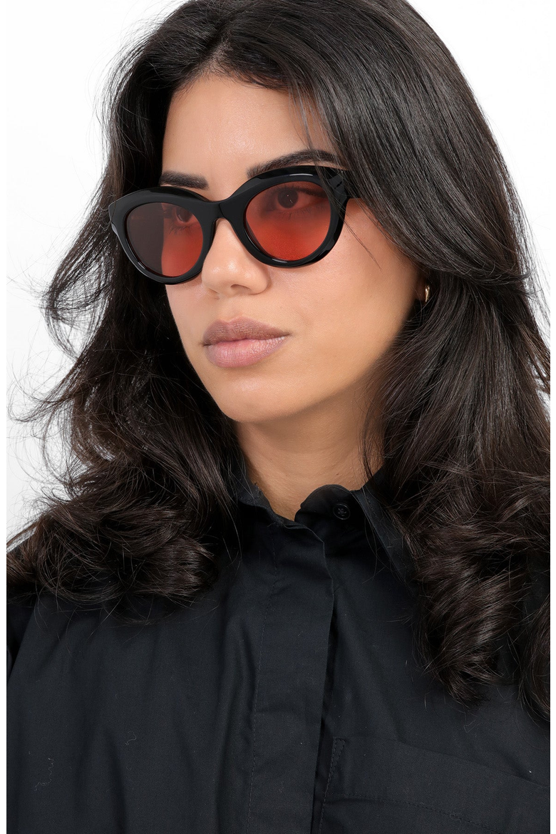 Wellington Sunglasses, Alternate, color, Black / Guava