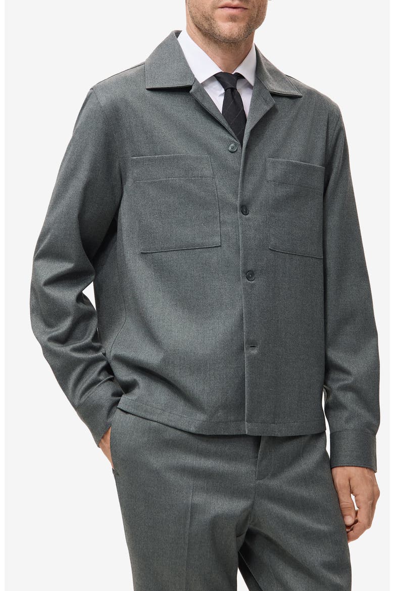 Fluid Pocket Overshirt, Main, color, GREY