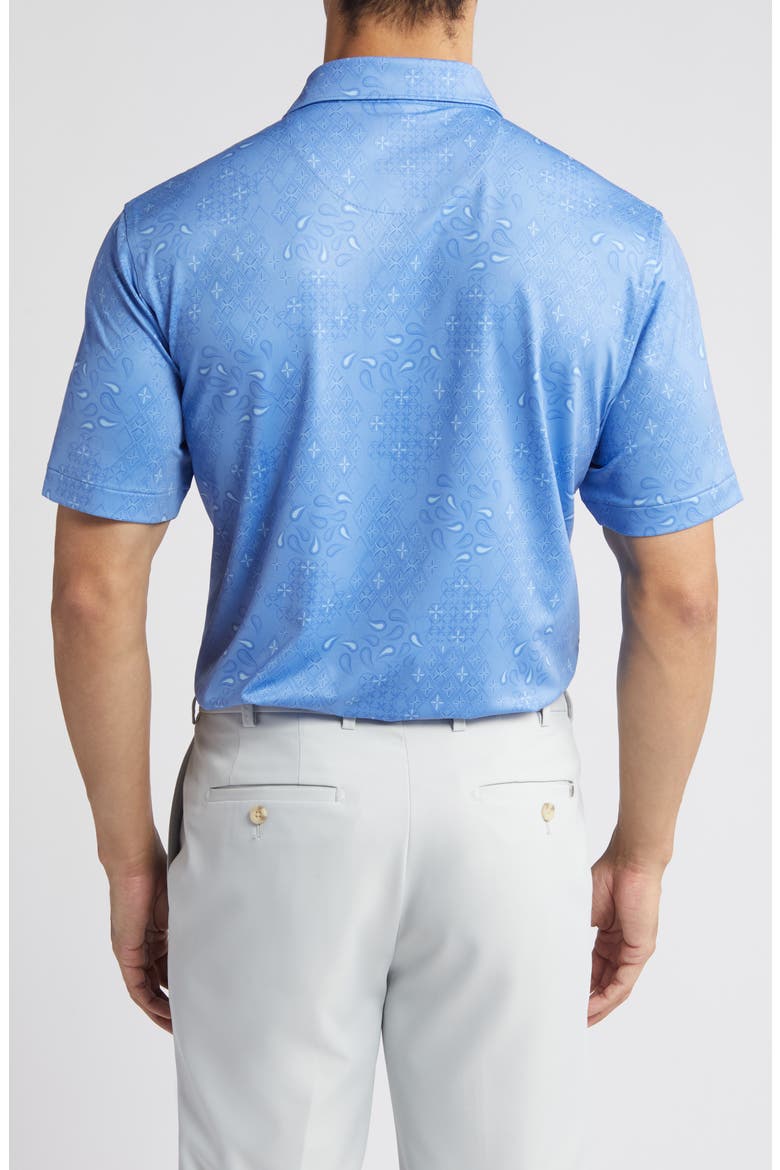 Geometric Paisley Performance Golf Polo, Alternate, color, BONNET