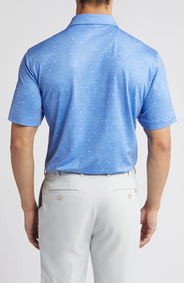 Peter Millar Geometric Paisley Performance Golf Polo, Alternate, color, 