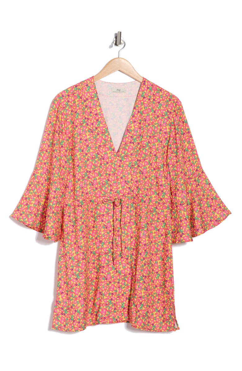 Maaji Floral Cover-Up Caftan, Main, color, Yellow