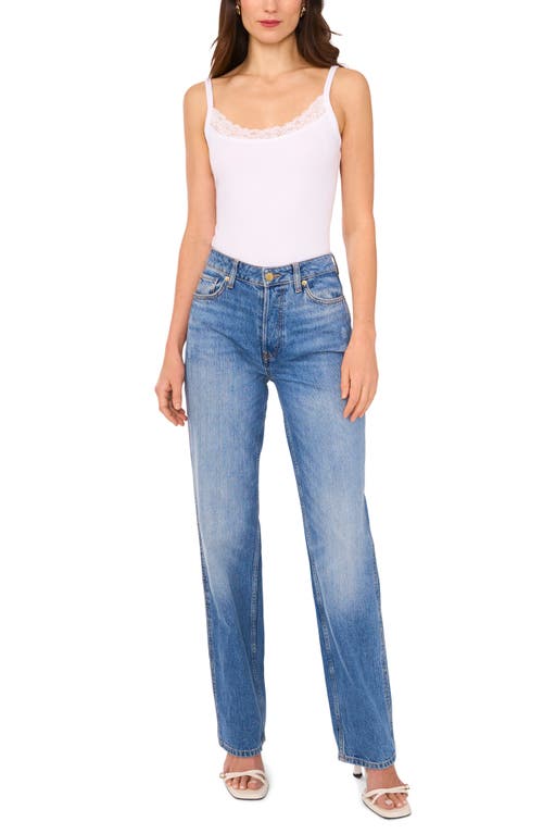 1.state Lace Trim Camisole In Ultra White