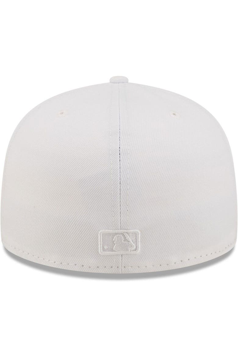 Men's New Era Chicago Cubs White on White 59FIFTY Fitted Hat, Alternate, color, White