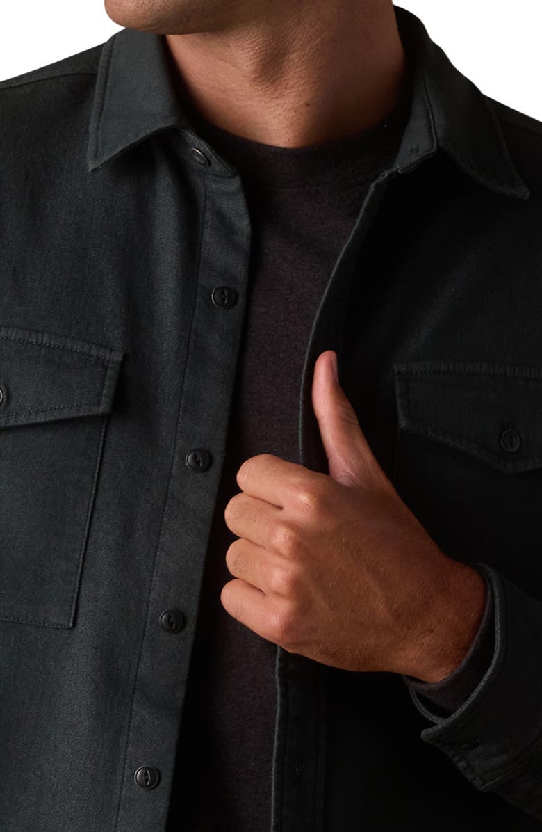 The Normal Brand Big Jake Cotton Blend Button-Up Shirt Jacket, Alternate, color, Green Gables