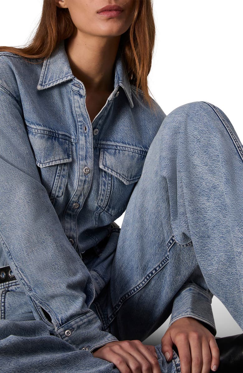 rag & bone Ultra Featherweight Mila Denim Button-Up Shirt, Alternate, color, 