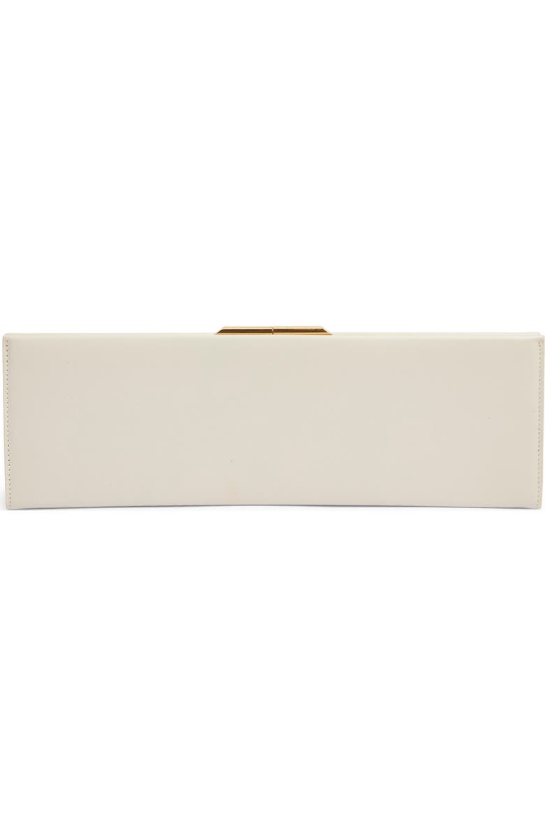 Saint Laurent Large Midnight Leather Clutch, Alternate, color, Blanc Vintage