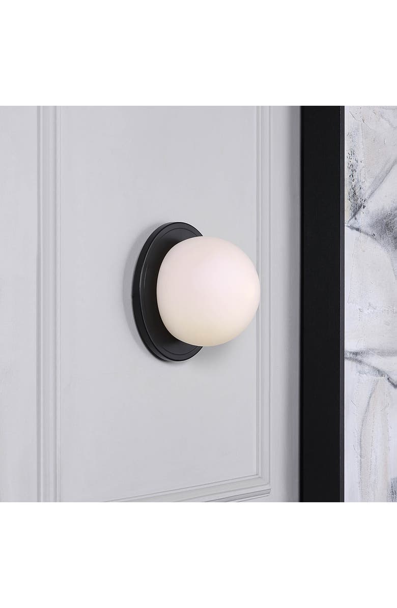 Renwil Round Wall Sconces, Alternate, color, Sybil Matte Black