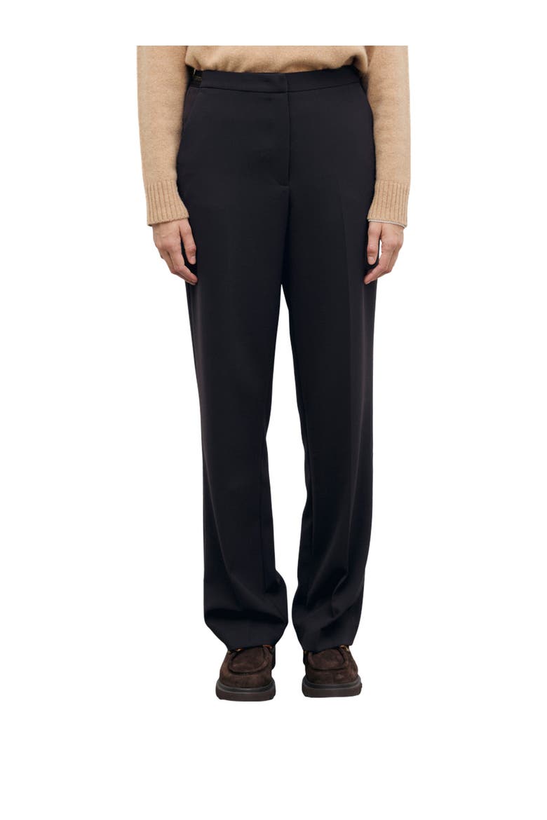 Mili Wide Leg Tailored Trousers, Main, color, Brown