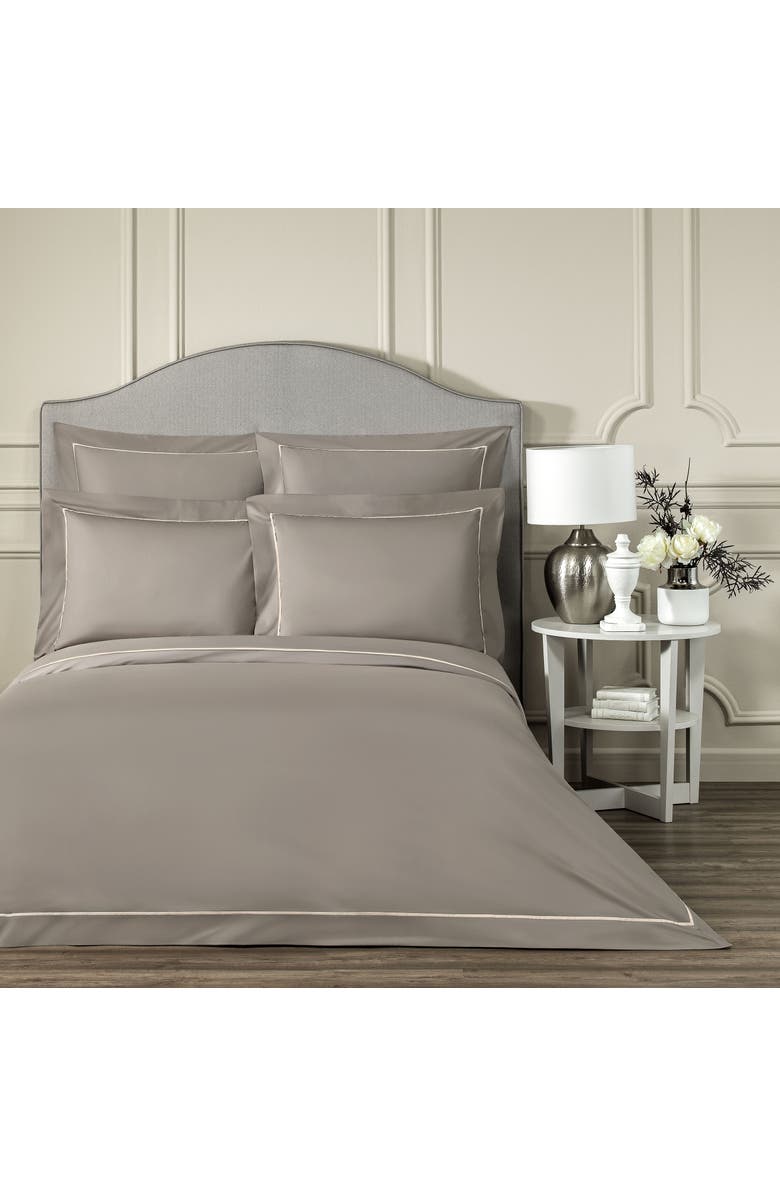 Togas Plaza Duvet Cover, Main, color, Brown