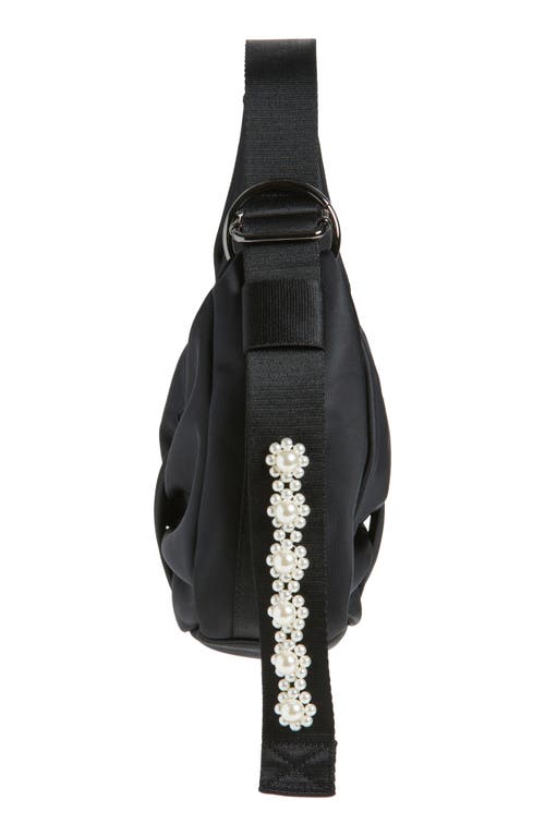 Simone Rocha Mini Sling Bow Shoulder Bag In Black