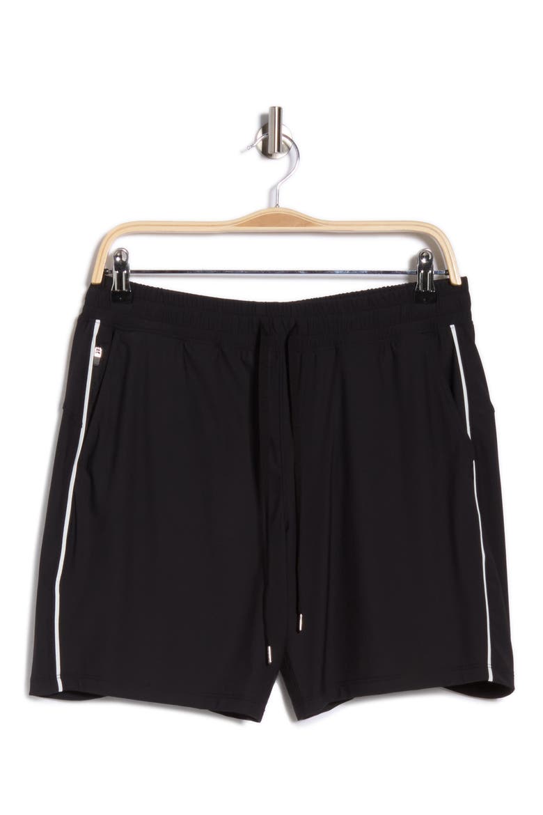 7-Inch Warp Sonic Active Shorts, Alternate, color, BLACK/ WHITE