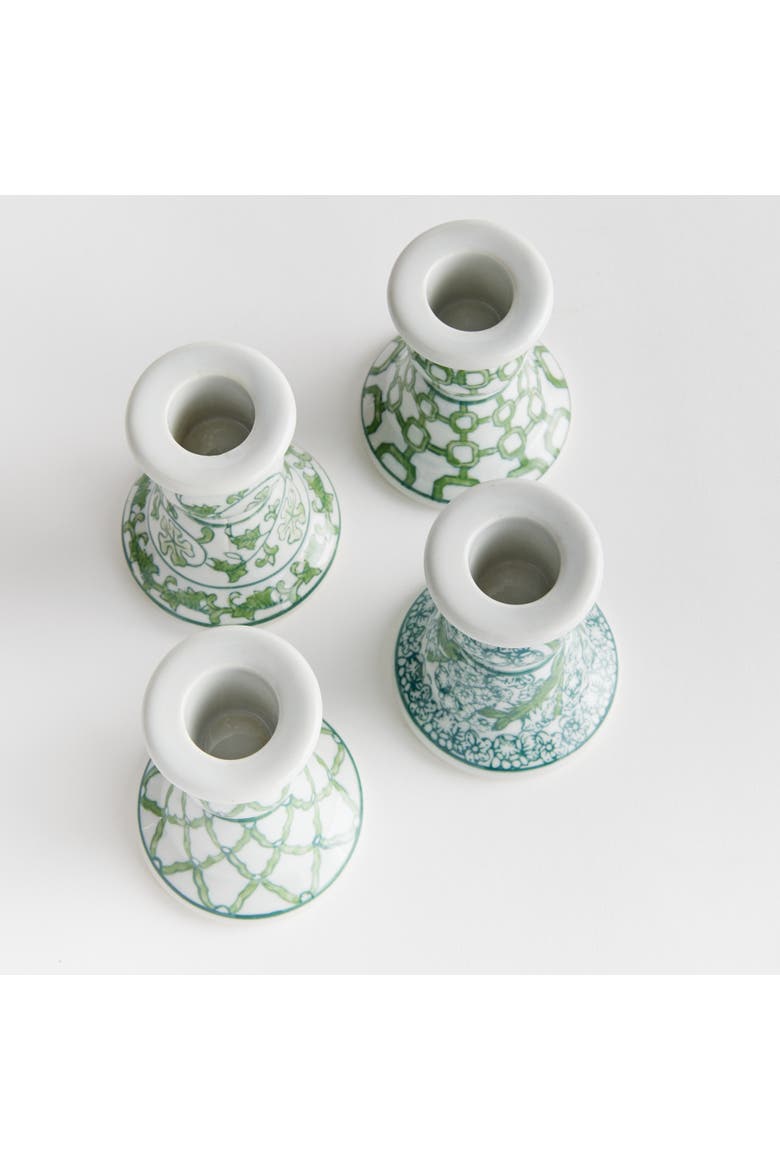 Imperial Mini Taper Candle Holders Set of 4, Alternate, color, Green