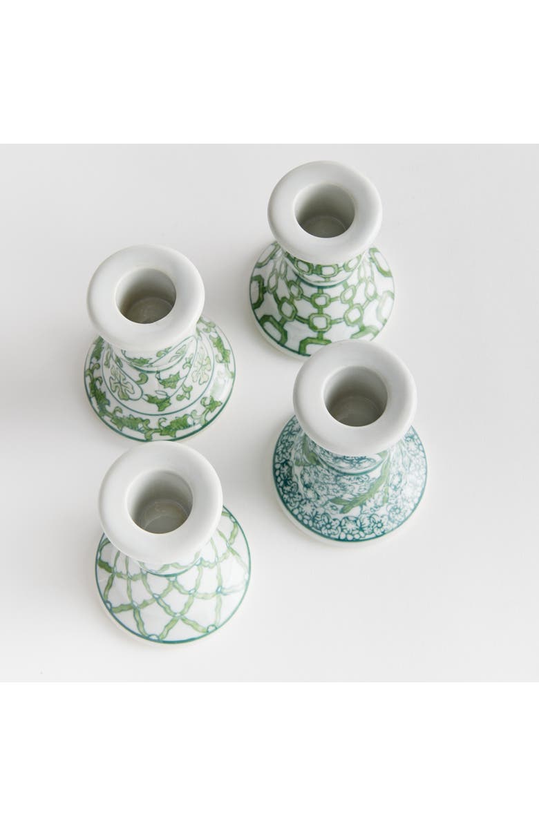 Napa Home & Garden Imperial Mini Taper Candle Holders Set of 4, Alternate, color, Green