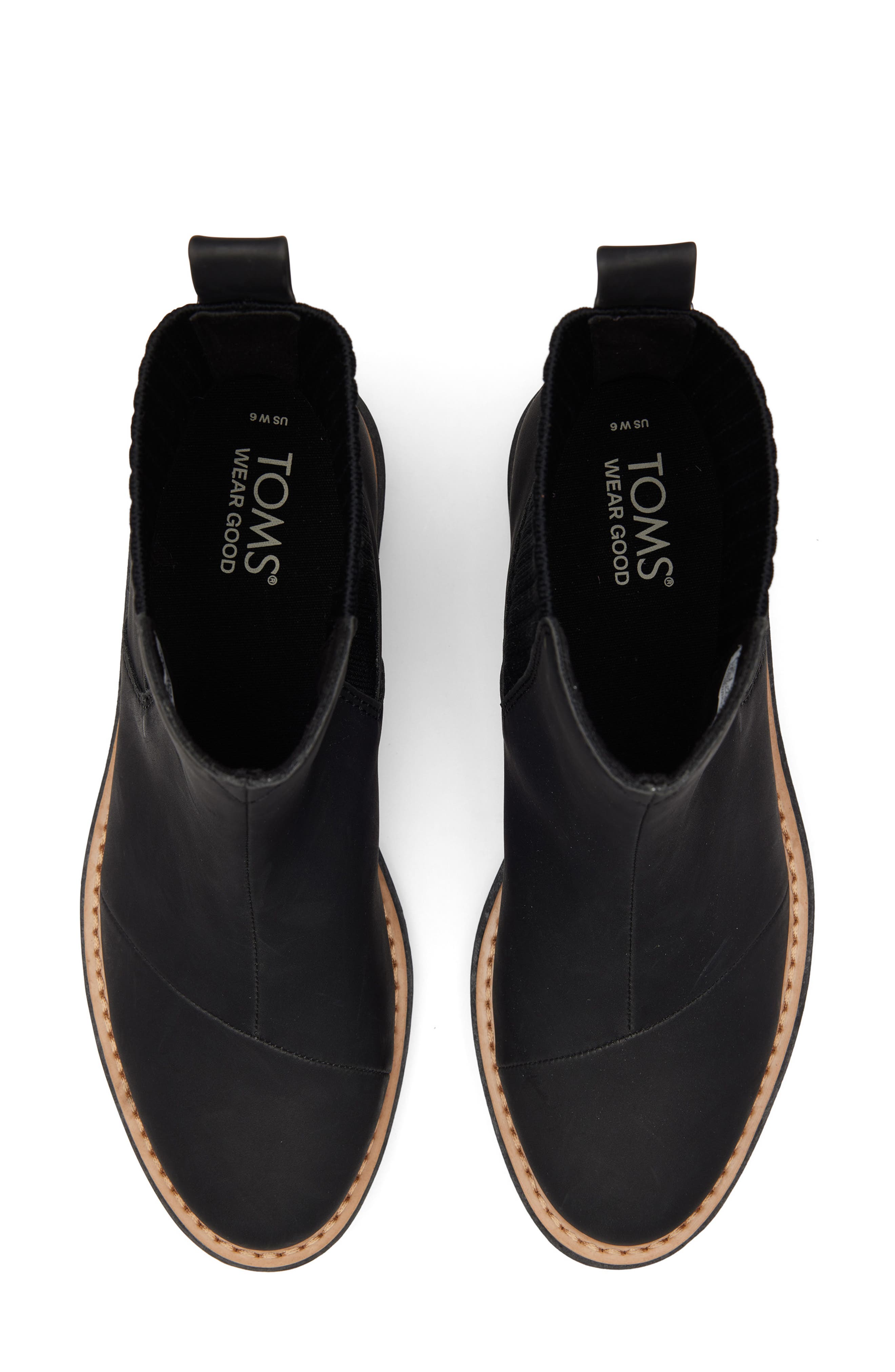 TOMS Cort Chelsea Boot, Alternate, color, Black
