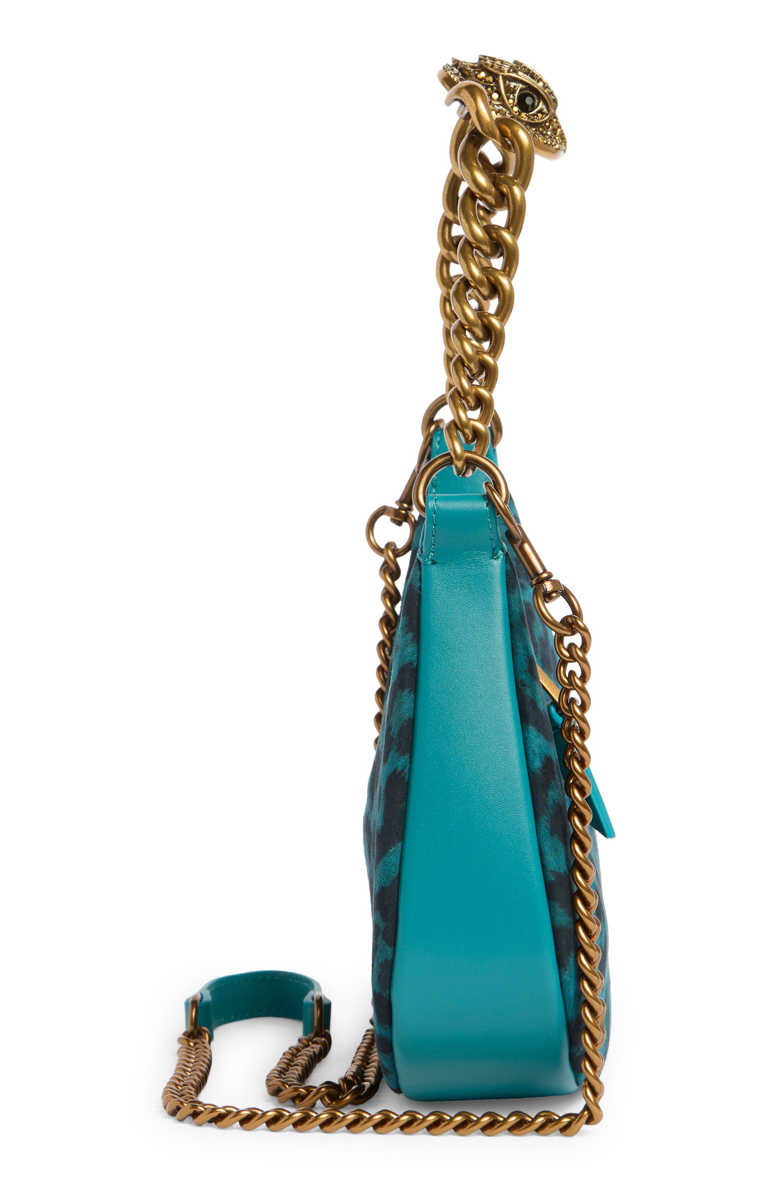 Kurt Geiger London Small Chelsea Chain Hobo Bag, Alternate, color, Blue Other