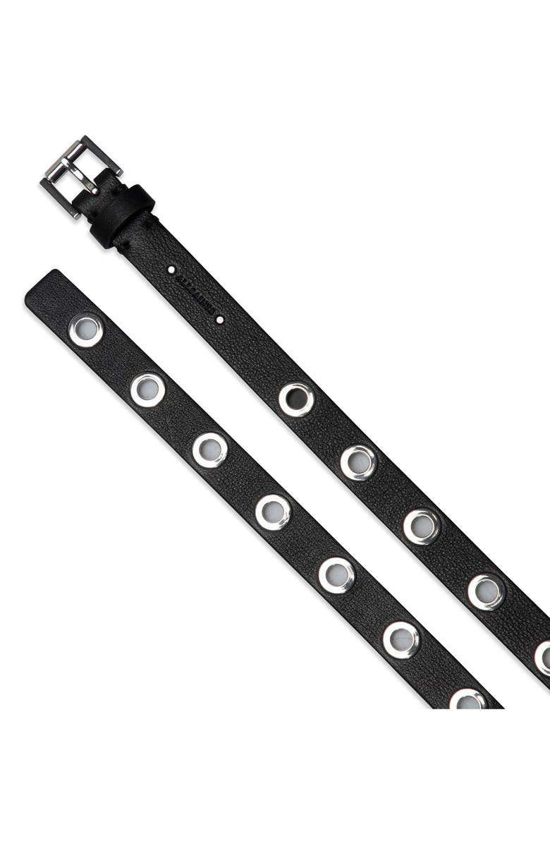 AllSaints Eyelet Leather Belt, Alternate, color, 